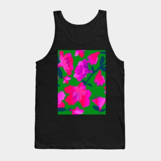 Floral madness on green Tank Top